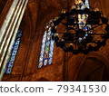 Chandelier in a temple in Barcelona, Spain 79341530