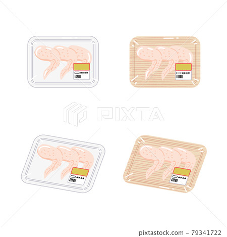 Chicken wings in a supermarket pack 79341722