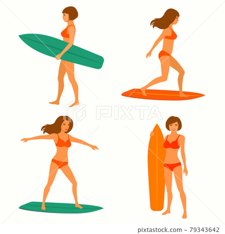 woman surfer, surfing sport woman surfer, surfing sport 79343642