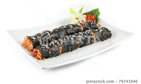 Gimbap Kimchi also sometimes spelled Kimbap is the perfect meal is a Korean style 79343846