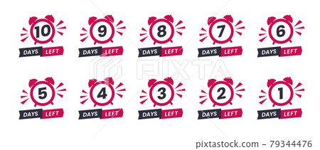 Sale banner with countdown clock and text 79344476