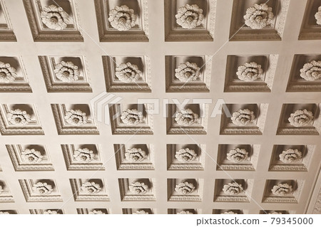 Ceiling decoration pattern of an old building Ceiling decoration pattern of an old building 79345000