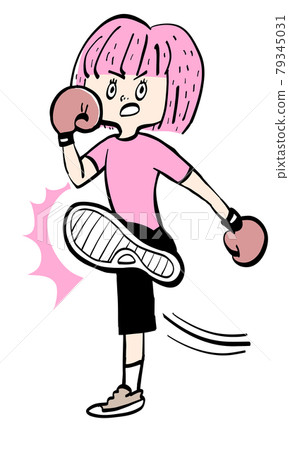 Women who kickboxing 79345031