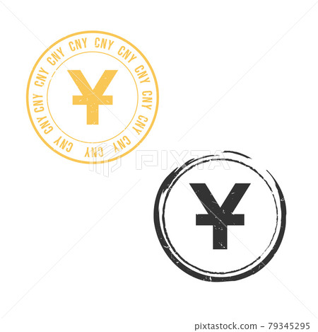 China yuan grunge stamp seal vector design China yuan grunge stamp seal vector design 79345295