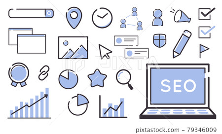 Simple line icon material set_SEO_IT_digital Simple line icon material set_SEO_IT_digital 79346009