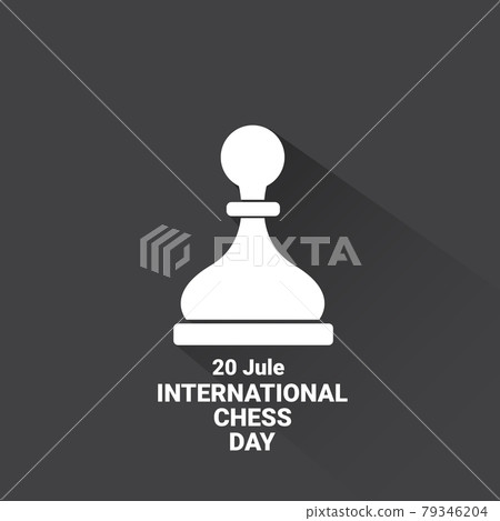 international chess day background or poster. vector chess day banner with white chess figure isolated on black background. international chess day background or poster. vector chess day banner with white chess figure isolated on black background. 79346204