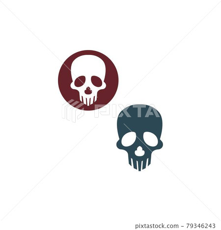 Skull logo icon design vector template - Stock Illustration [79346243 ...