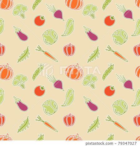 Seamless pattern with vegetables, healthy food.... - Stock Illustration ...