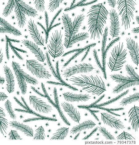 Christmas and New Year seamless pattern, vector xmas background 79347378