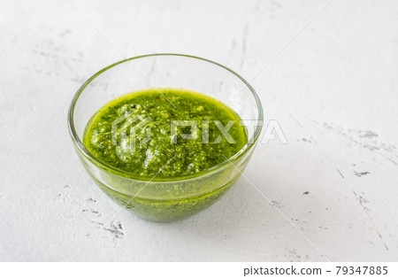 Bowl of pesto Bowl of pesto 79347885