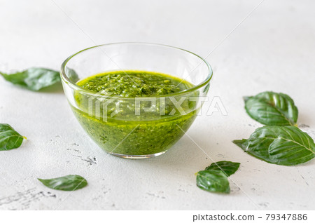 Bowl of pesto Bowl of pesto 79347886