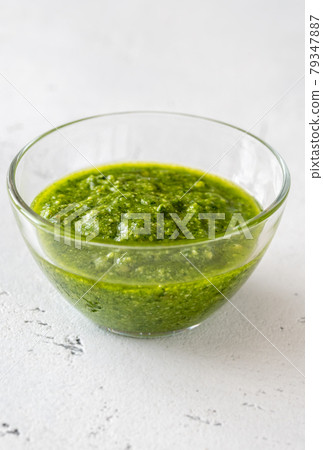 Bowl of pesto Bowl of pesto 79347887