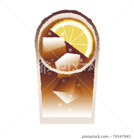 Lemon soda coffee_watercolor style_material Lemon soda coffee_watercolor style_material 79347945