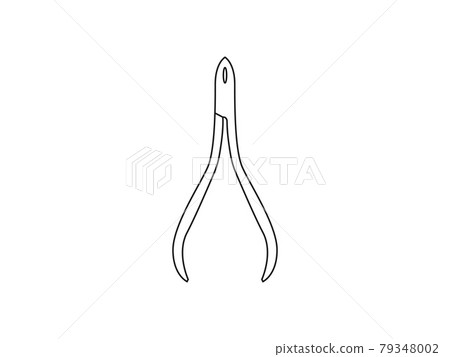 Cuticle nipper icon. Vector illustration, flat design. Cuticle nipper icon. Vector illustration, flat design. 79348002