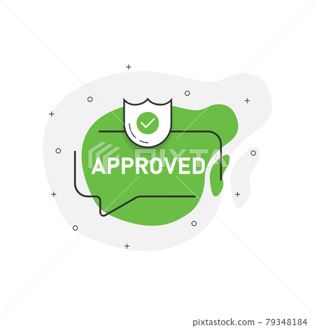 Approved abstraction green stamp vector isolated on white background. Vector illustration. Approved abstraction green stamp vector isolated on white background. Vector illustration. 79348184