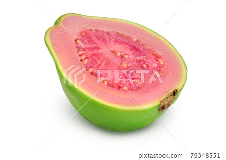 Guava fruit isolated on white background with clipping path and full depth of field Guava fruit isolated on white background with clipping path and full depth of field 79348551