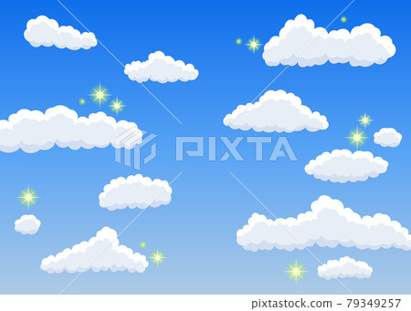 Anime style blue sky background Anime style blue sky background 79349257