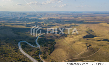 Mountain road in Chechen Republic, North Caucasus, Russia 79349332