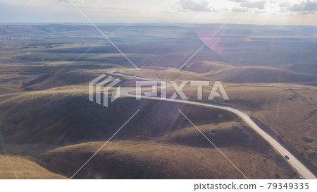 Mountain road in Chechen Republic, North Caucasus, Russia 79349335