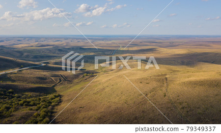 Mountain road in Chechen Republic, North Caucasus, Russia 79349337