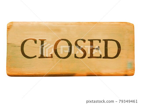 wooden closed sign wooden closed sign 79349461
