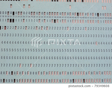 green punched card for programming 79349608
