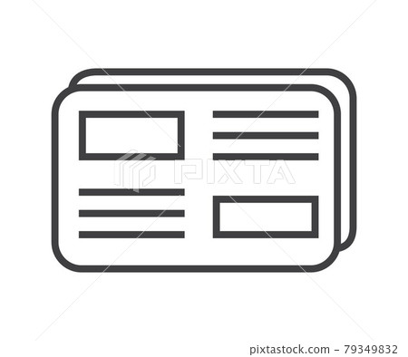 Booklet page icon vector in thin line style. Outline symbol for reference, paper, documents. Booklet page icon vector in thin line style. Outline symbol for reference, paper, documents. 79349832