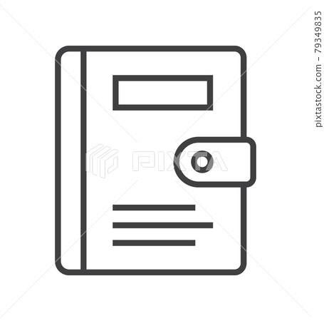 Booklet page icon vector in thin line style. Outline symbol for reference, paper, documents. Booklet page icon vector in thin line style. Outline symbol for reference, paper, documents. 79349835
