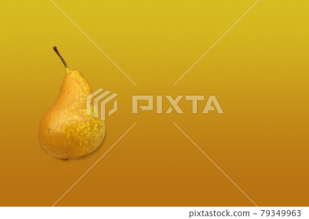 pear over matching colour background pear over matching colour background 79349963