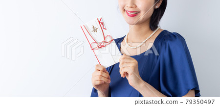 Wedding / party / guest / dress / white background 79350497