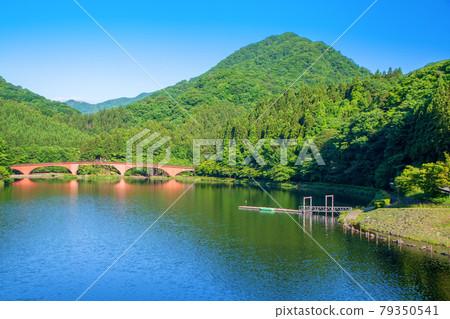 臼井湖坂本水壩夢之瀨橋初夏周邊景色 臼井湖坂本水壩夢之瀨橋初夏周邊景色 79350541