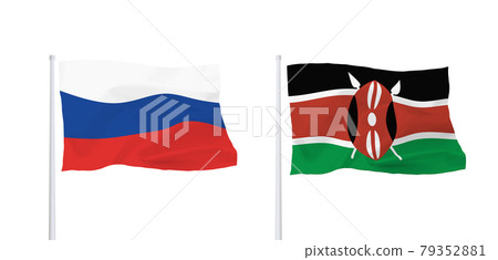 Flags of Russia and the Republic of Kenya Flags of Russia and the Republic of Kenya 79352881