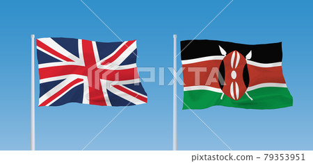 聯合王國和肯尼亞共和國的旗幟 79353951