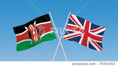 聯合王國和肯尼亞共和國的旗幟 79353953