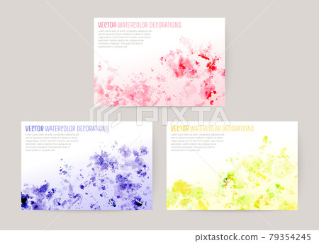 Watercolor decoration card set Watercolor decoration card set 79354245