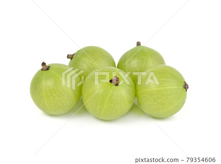 gooseberries Indian gooseberry on white background 79354606