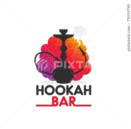 Hookah bar vector icon, shisha or nargila, smoke 79354790