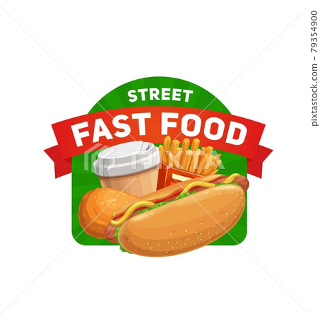 Fast food restaurant, street cafe meals icon Fast food restaurant, street cafe meals icon 79354900