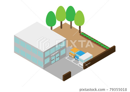 Isometric schoolchild nursery building Isometric schoolchild nursery building 79355018