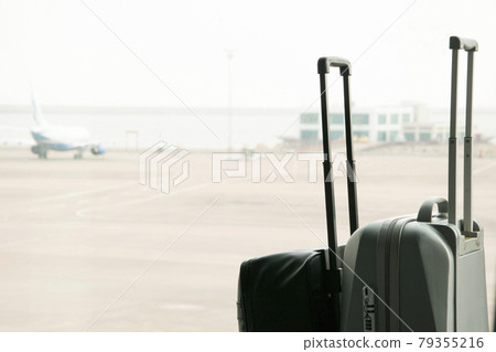 traveling luggage in airport terminal traveling luggage in airport terminal 79355216