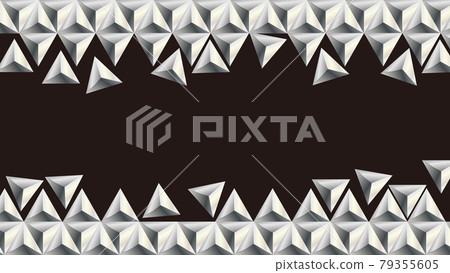 Metallic triangle title decoration material 79355605