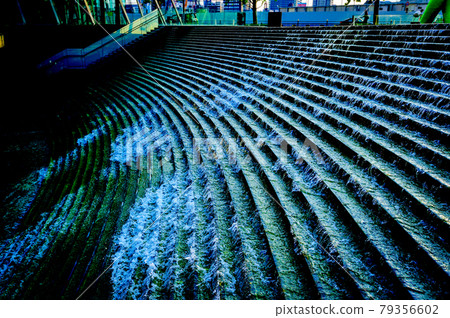 From Umekita Plaza, a waterfall on the stairs below the North Central Exit of Osaka Station, June 8, Japan 79356602