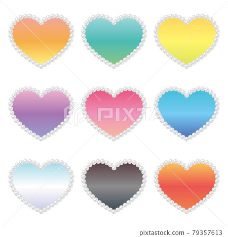 Pearl frame heart cute set Pearl frame heart cute set 79357613