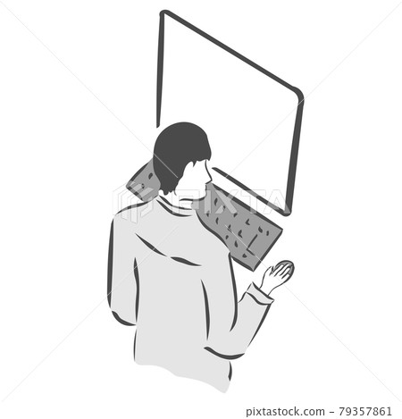 Illustration of a person inputting with a mouse - Stock Illustration ...