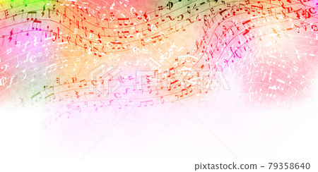 Autumn leaves musical notes autumn background - Stock Illustration ...