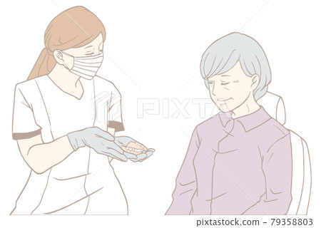 Description of dentures (pastel color) 79358803