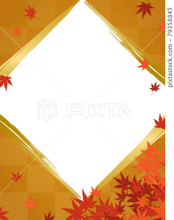 Japanese-style maple with a luxurious background and frame material (vertical orientation) Japanese-style maple with a luxurious background and frame material (vertical orientation) 79358845