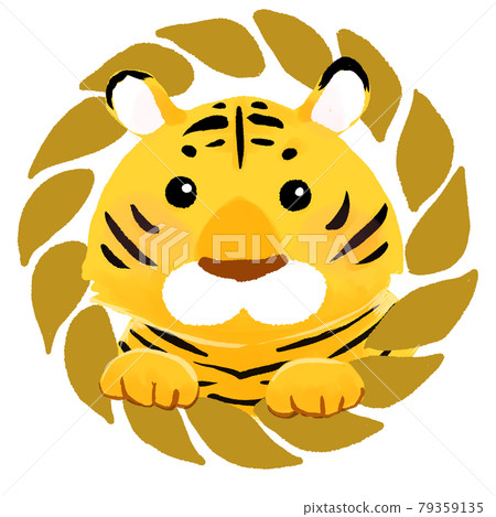 老虎和shimenawa的新年裝飾 老虎和shimenawa的新年裝飾 79359135