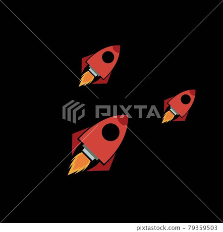 Rocket logo  icons set Free Vector 79359503