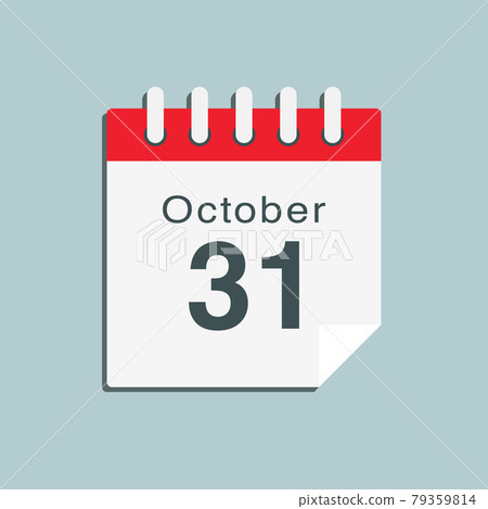 Icon day date 31 October, template calendar page Icon day date 31 October, template calendar page 79359814